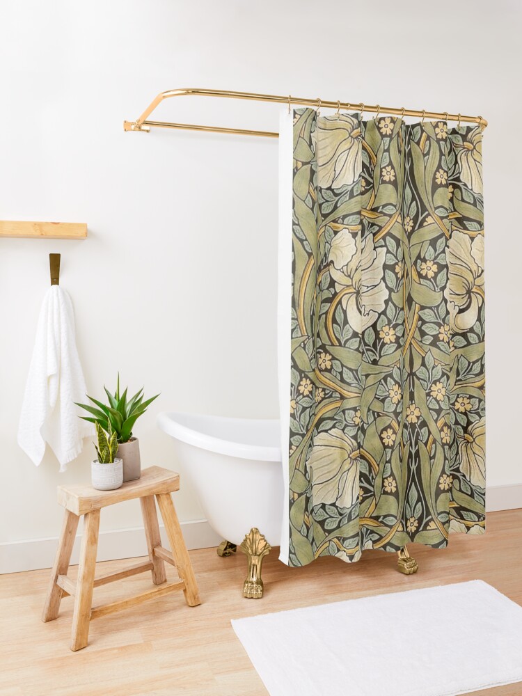 Alternate view of William Morris Pimpernel Shower Curtain