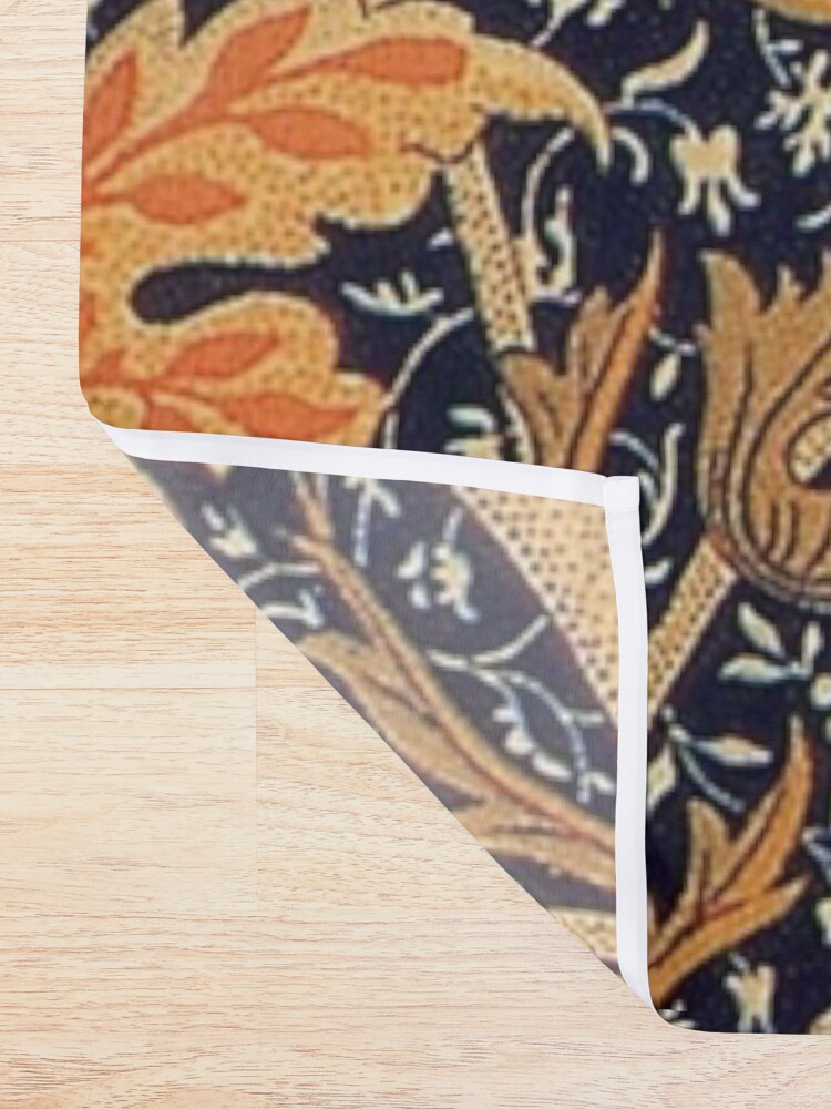 Alternate view of William Morris Orange Cray Floral Art Nouveau Shower Curtain