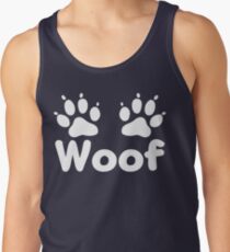 Camiseta de tirantes Patas de perro Woof (oscuro)