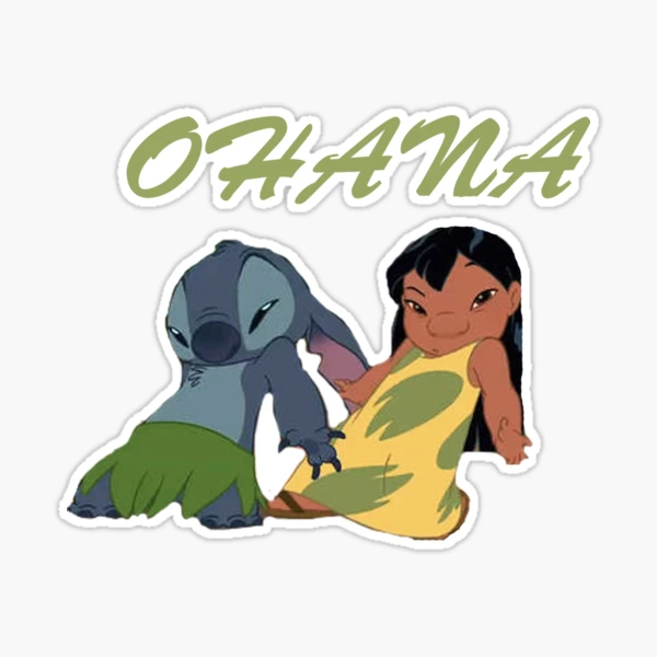 Pegatina for Sale con la obra «Ohana: Lilo y Stitch» de Making