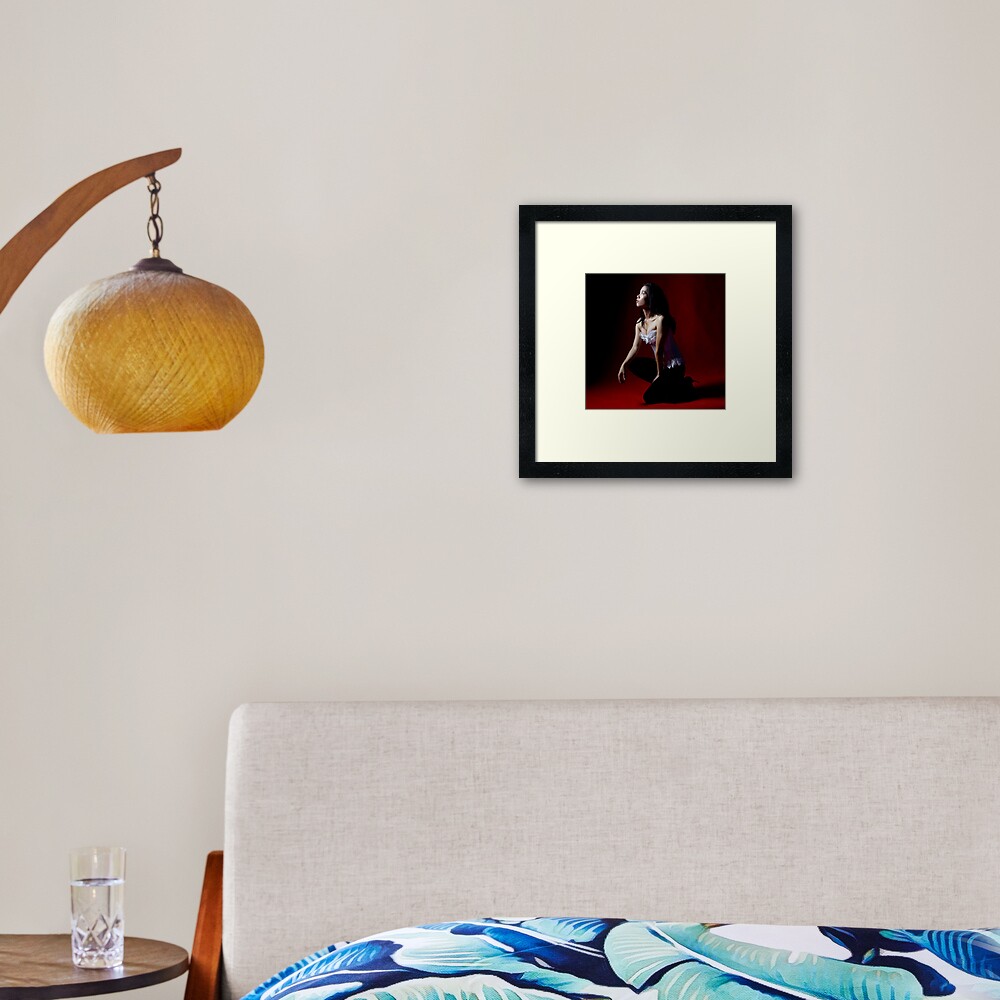 Red with light Framed Art Print