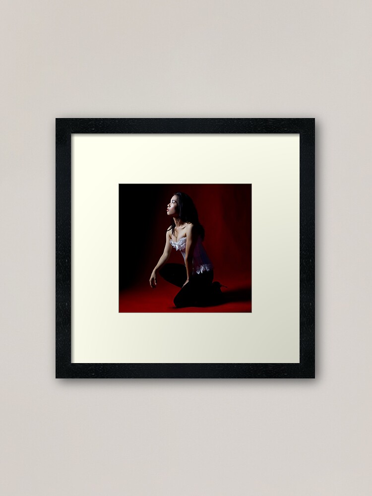 Alternate view of Red with light Framed Art Print