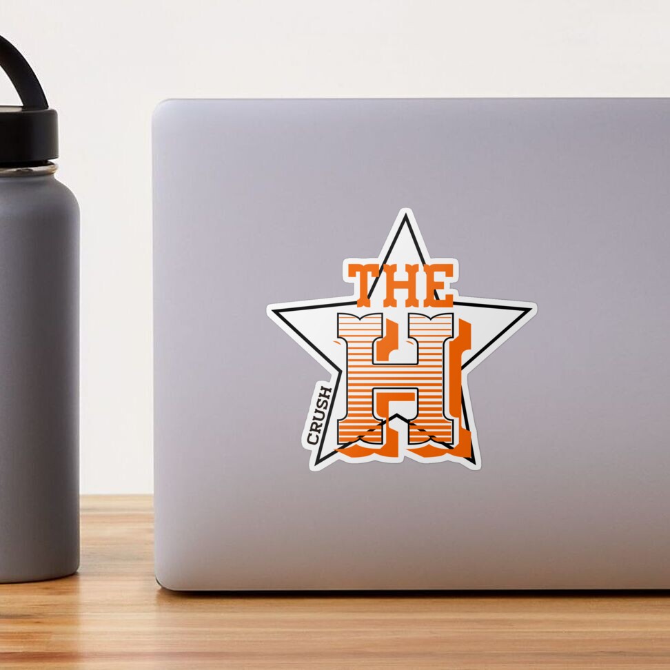 Houston Astros Crush City Orbit Sticker H-town Great Gift 