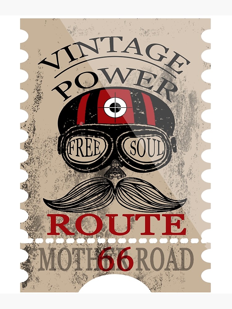 Thumbnail 3 of 3, Poster, Vintage Power Free Soul Route 66 Mother Road Novelty Gifts. designed and sold by TIXLIFE.