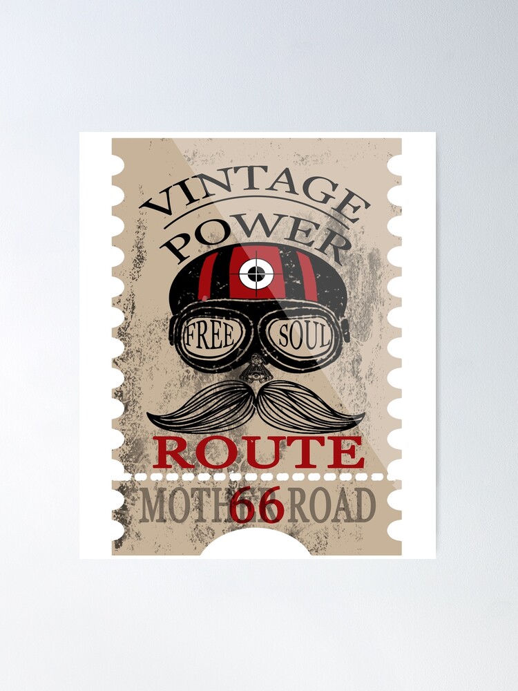Thumbnail 1 of 3, Poster, Vintage Power Free Soul Route 66 Mother Road Novelty Gifts. designed and sold by TIXLIFE.