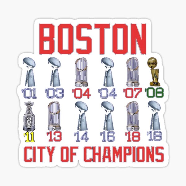 Boston City of Champions Sticker
