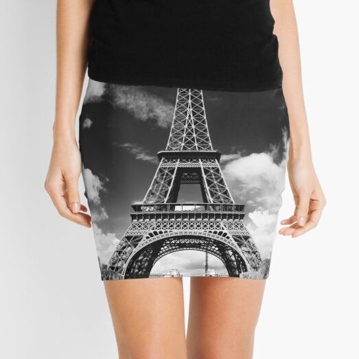 The crowd around the Eiffel Tower - Paris, France Mini Skirt