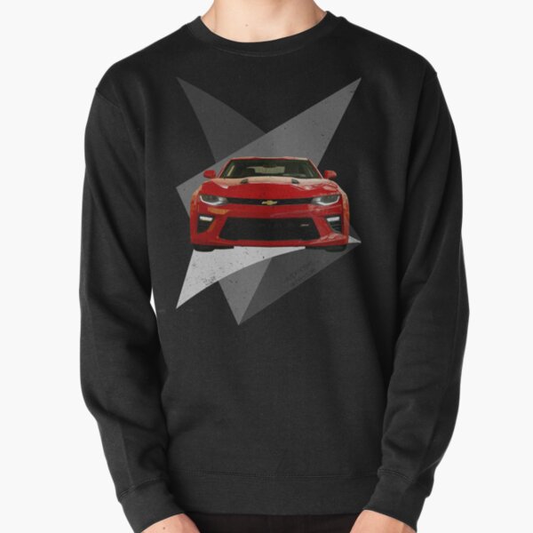 Distressed Look Camaro Pullover Sweatshirt