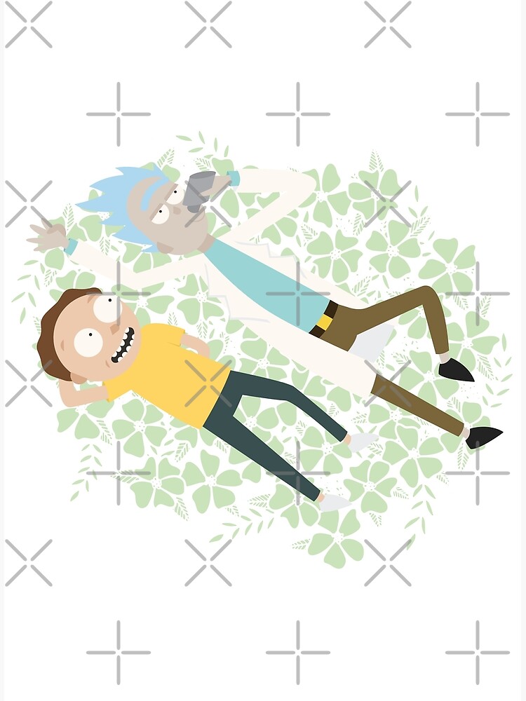 "field of flowers RICK AND MORTY" Poster by castl3t0ndesign Redbubble