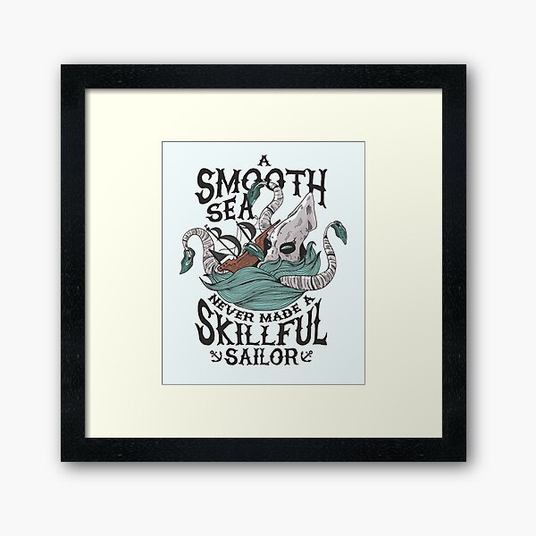 smooth sea kraken monster octopus Framed Art Print
