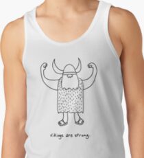 Vikings are strong black and white drawing Men's Tank Top