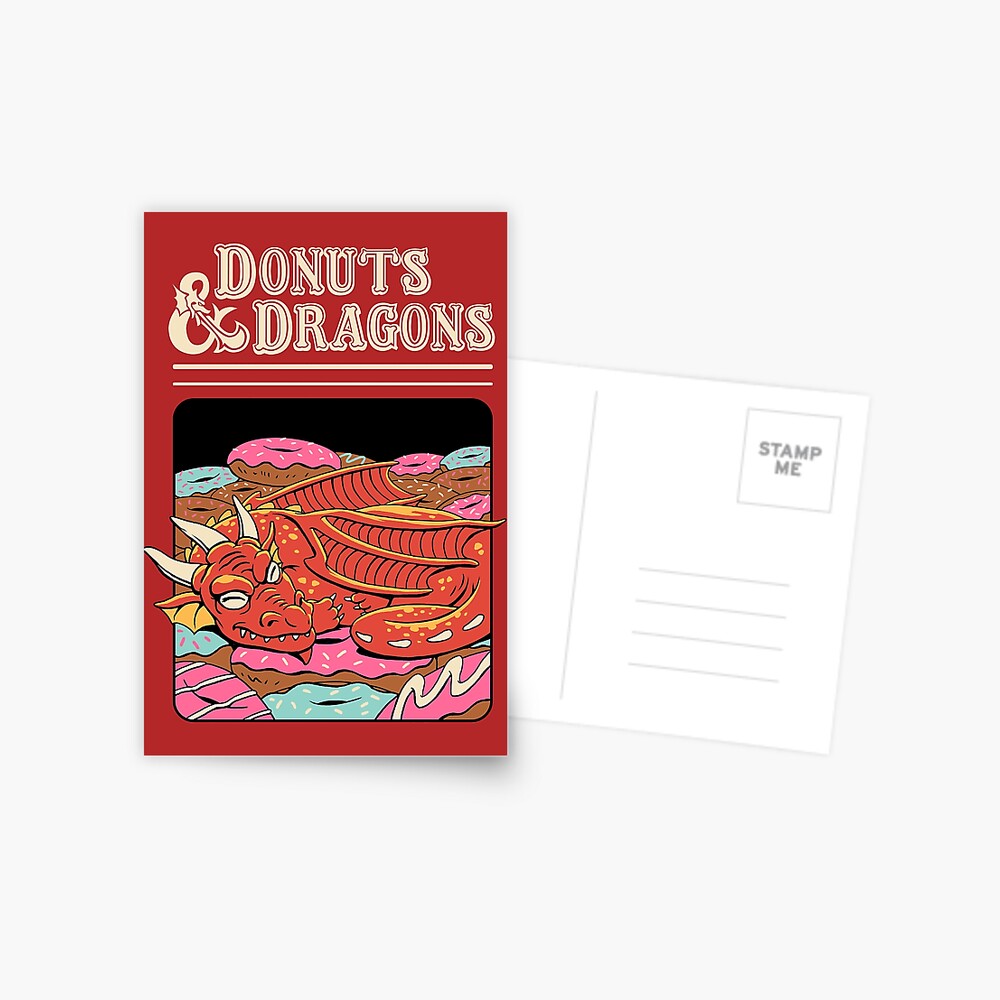 Donuts and Dragons Postcard