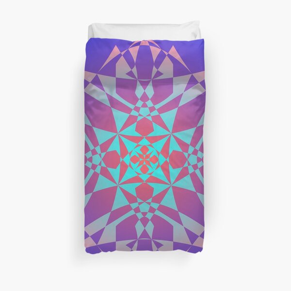 "Diamond" - digital abstract illustration mandala Duvet Cover