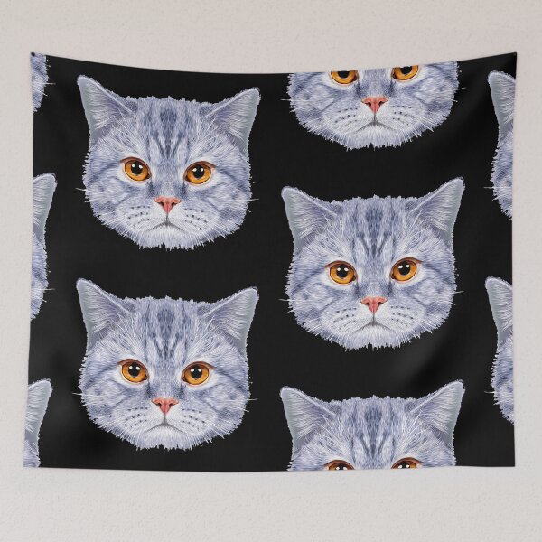 Item preview, Cat head Cat face blue designed and sold by OJOEF89.