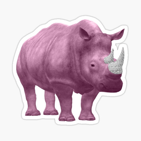 Pink Rhino Bling Horn - Bassa Sababa (B) Sticker