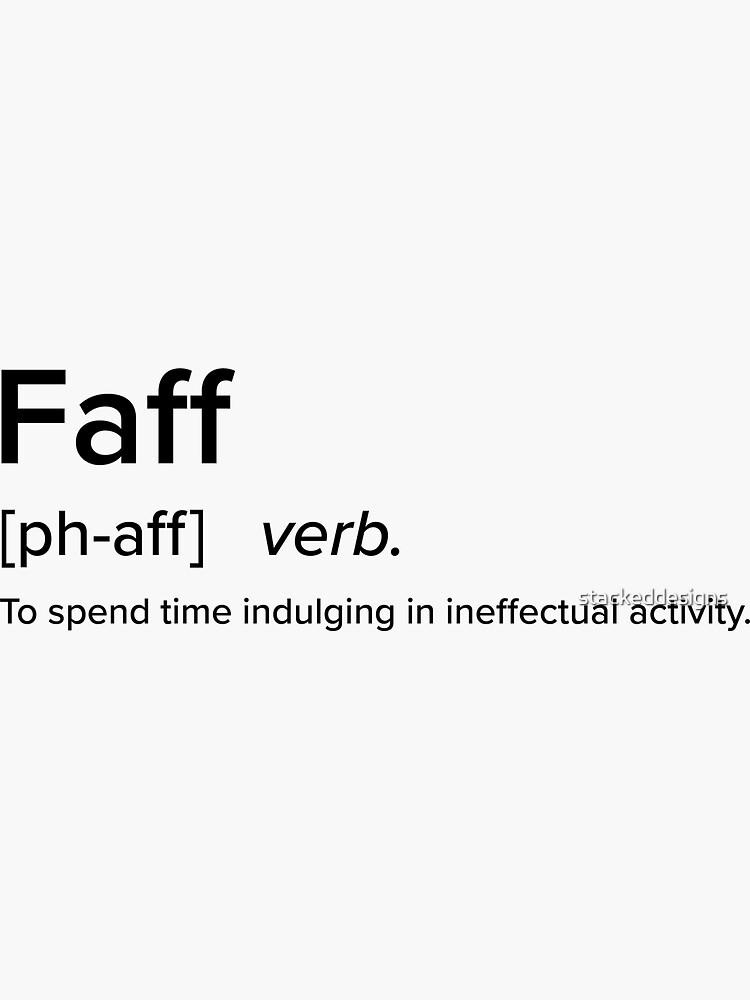 faff-british-slang-defined-collection-sticker-for-sale-by