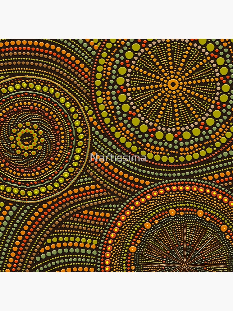 "Dot Art Circles Aboriginal Art 2" Poster by Nartissima Redbubble