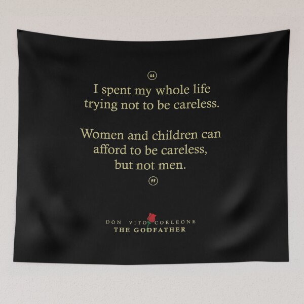 Item preview, Quotes from: The Godfather on Carelessness - Poster, Gifts and T-shirts designed and sold by Miscellaneous Co..