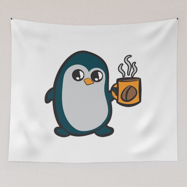 Item preview, coffee penguin designed and sold by mi-xo.