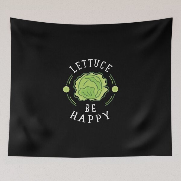 Item preview, Lettuce Be happy - funny vegan designed and sold by Captain Mood.