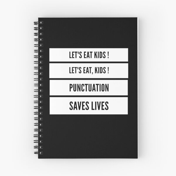 Item preview, Let's eat kids let's eat, kids punctuation saves lives designed and sold by Captain Mood.