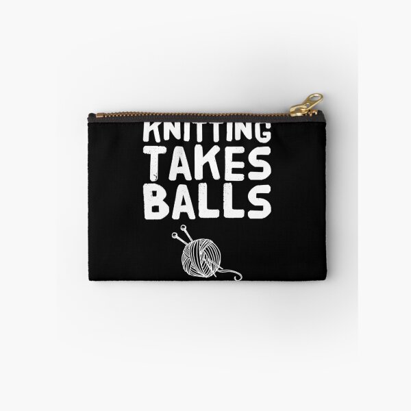 Item preview, knitting takes balls - knitting lover designed and sold by Captain Mood.
