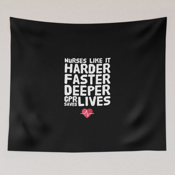 Item preview, Nurses Like it Harder Faster deeper cpr saves lives - funny nurse designed and sold by Captain Mood.