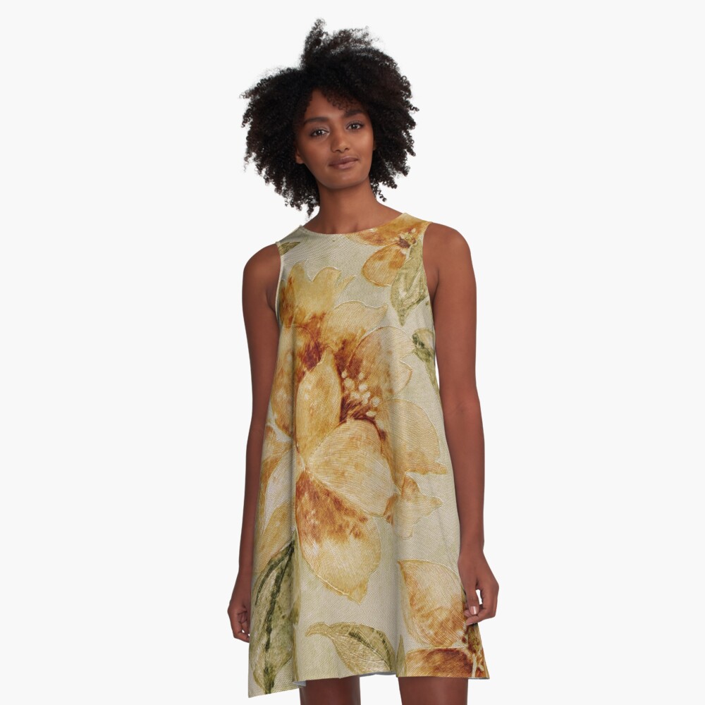 Golden Rose A-Line Dress