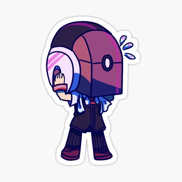 Dana Stuck in the Helmet Sticker Sticker