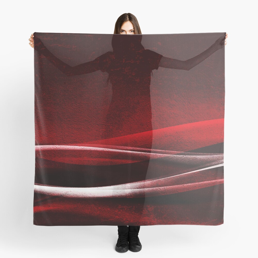 Red Velvet Wave Scarf