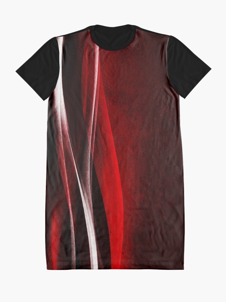 Alternate view of Red Velvet Wave Graphic T-Shirt Dress