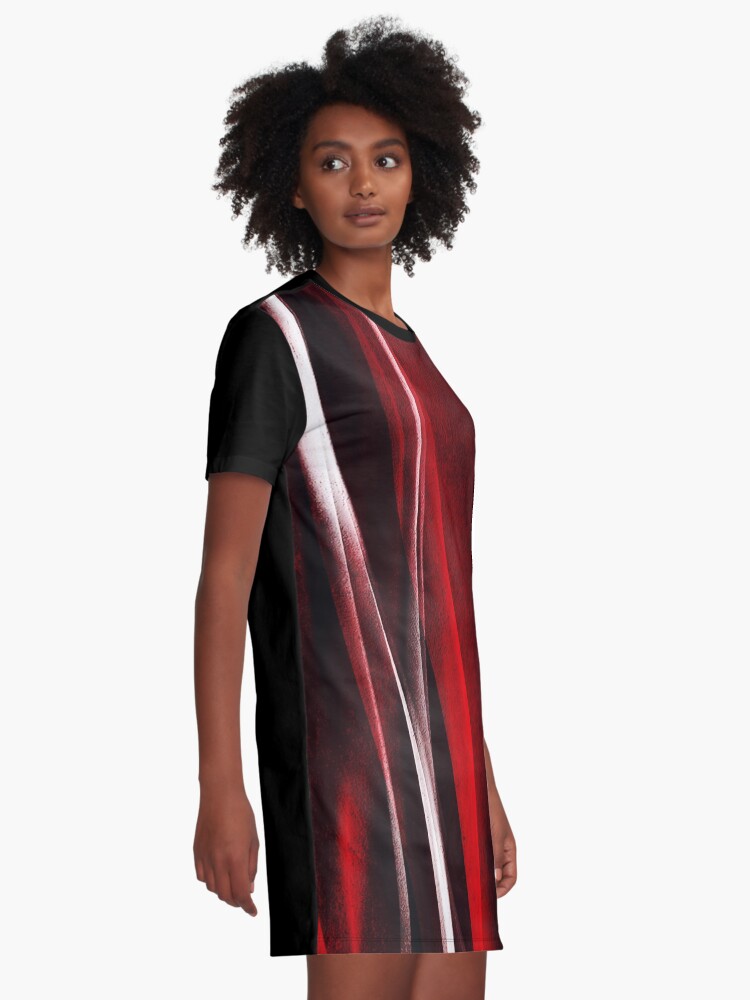 Alternate view of Red Velvet Wave Graphic T-Shirt Dress