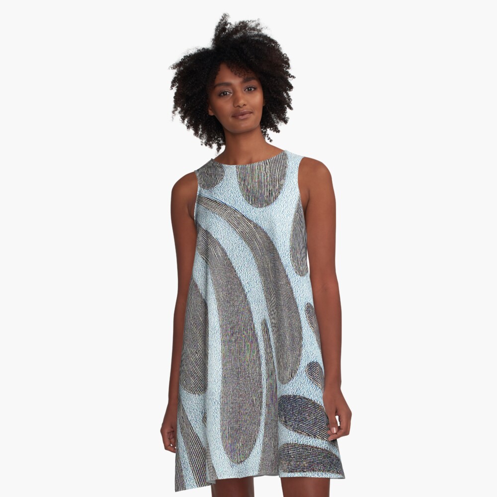 Silver Swish A-Line Dress