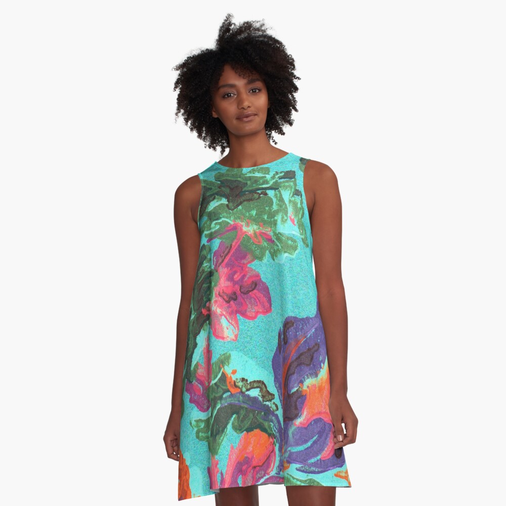 Happy Blooms A-Line Dress
