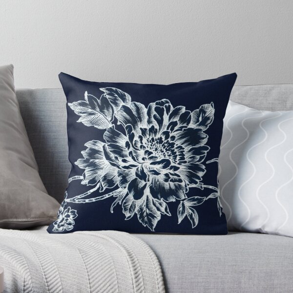 Skeleton Floral Throw Pillow