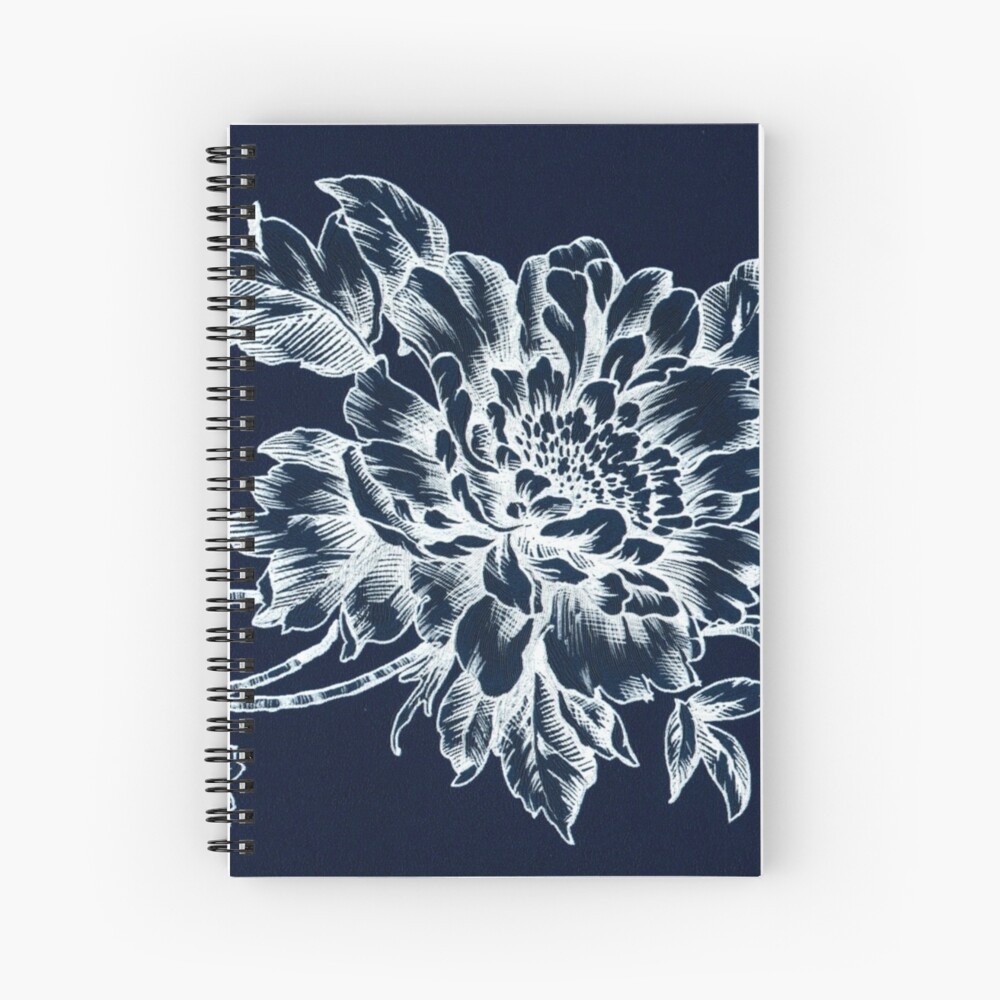 Skeleton Floral Spiral Notebook