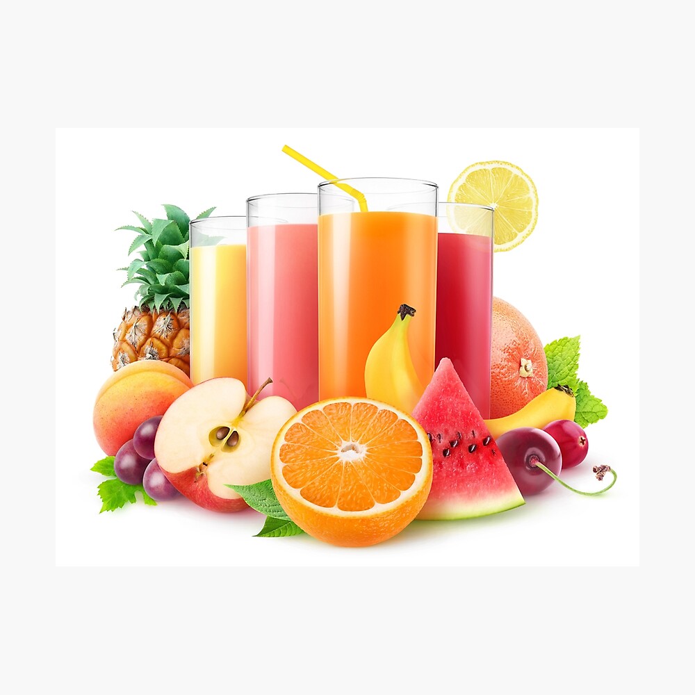 Fresh Fruit Juices Poster for Sale by 6hands