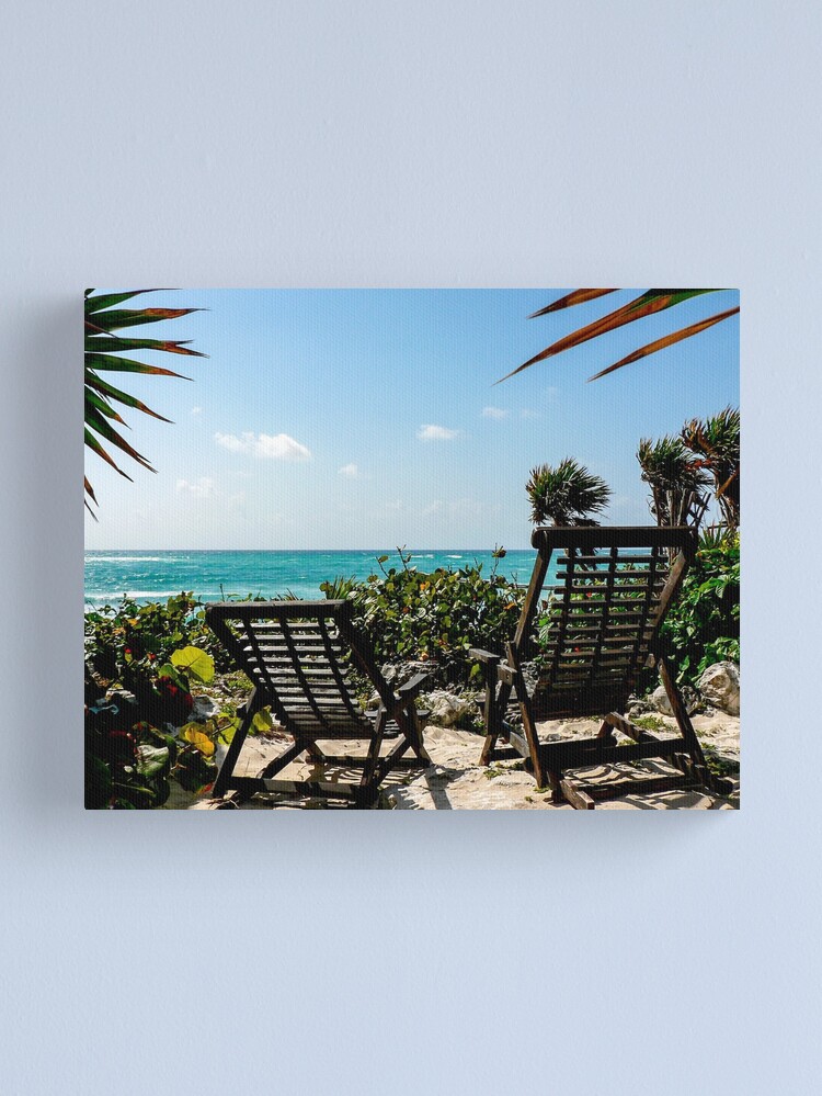 Thumbnail 1 of 3, Canvas Print, Tulum Chairs designed and sold by darren-j-mcleod.