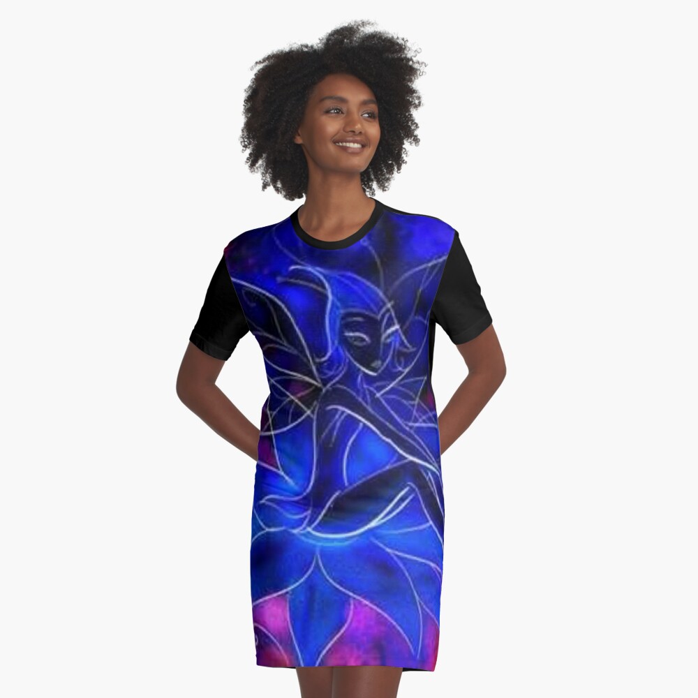 Dark Fairy Graphic T-Shirt Dress