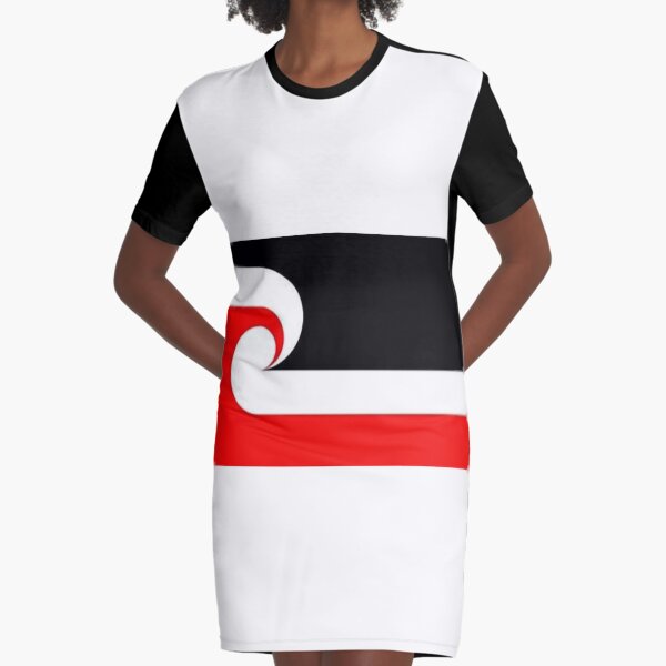 Maori Flag Graphic T-Shirt Dress