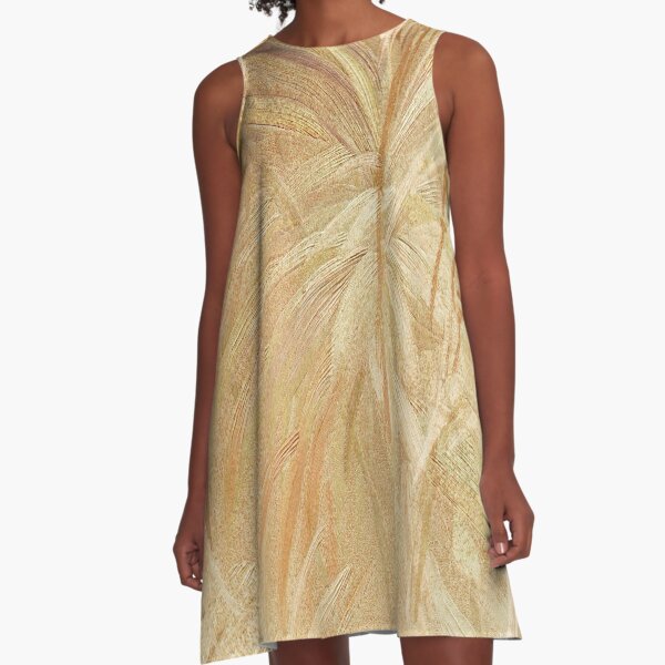 Splash of Gold A-Line Dress