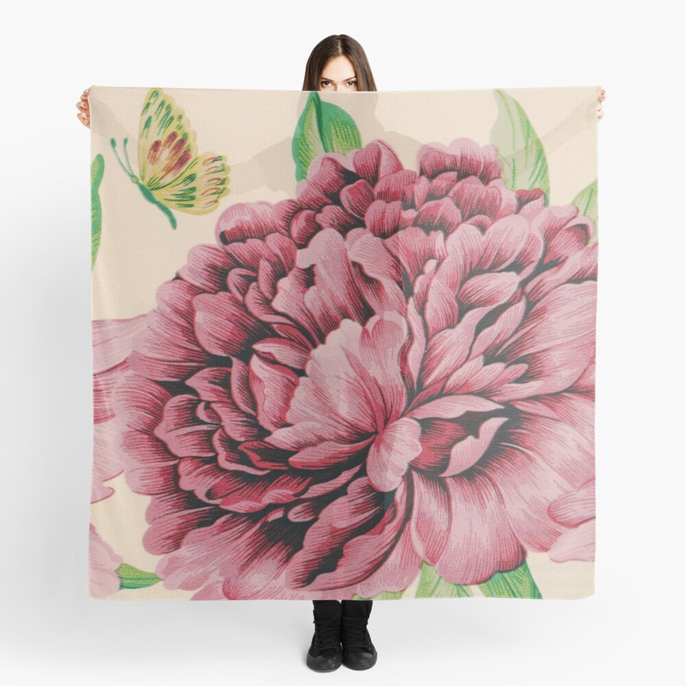 Pretty in Flowery Pink Scarf