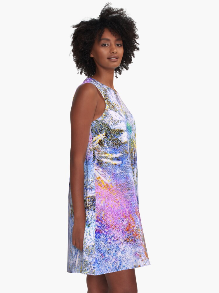 Alternate view of Chaotic Daisies A-Line Dress