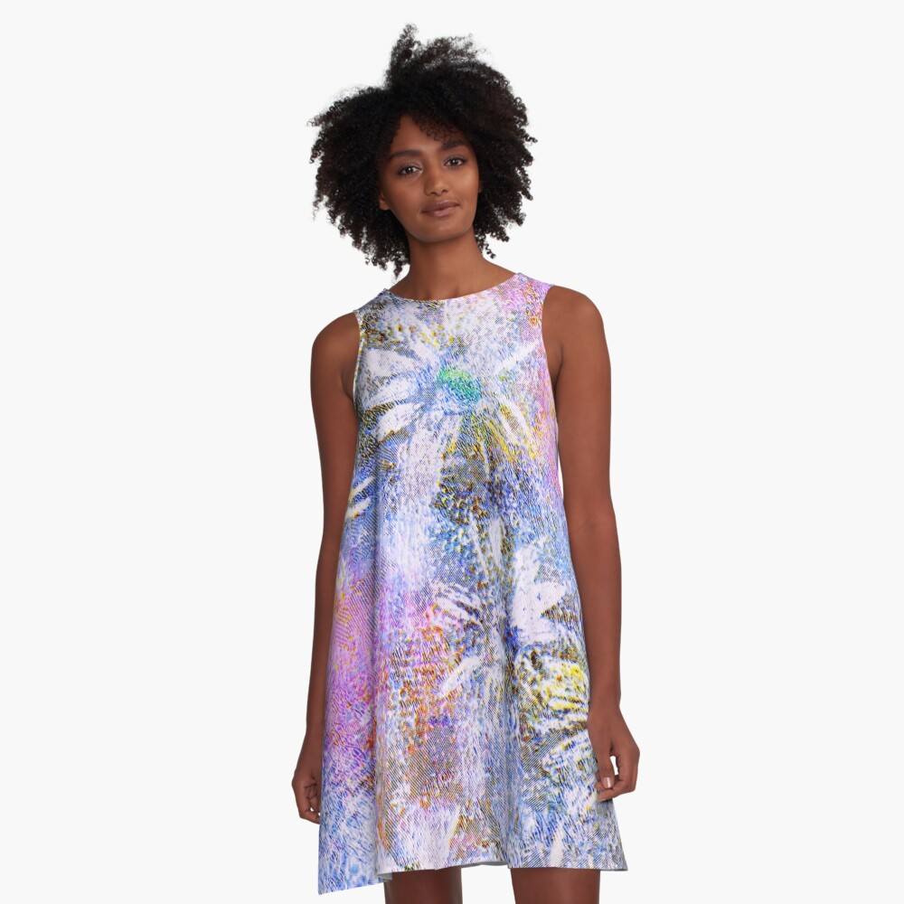 Chaotic Daisies A-Line Dress