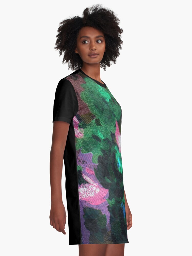 Alternate view of Dark Floral Graphic T-Shirt Dress