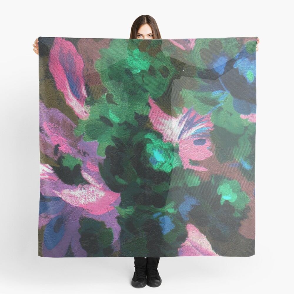 Dark Floral Scarf