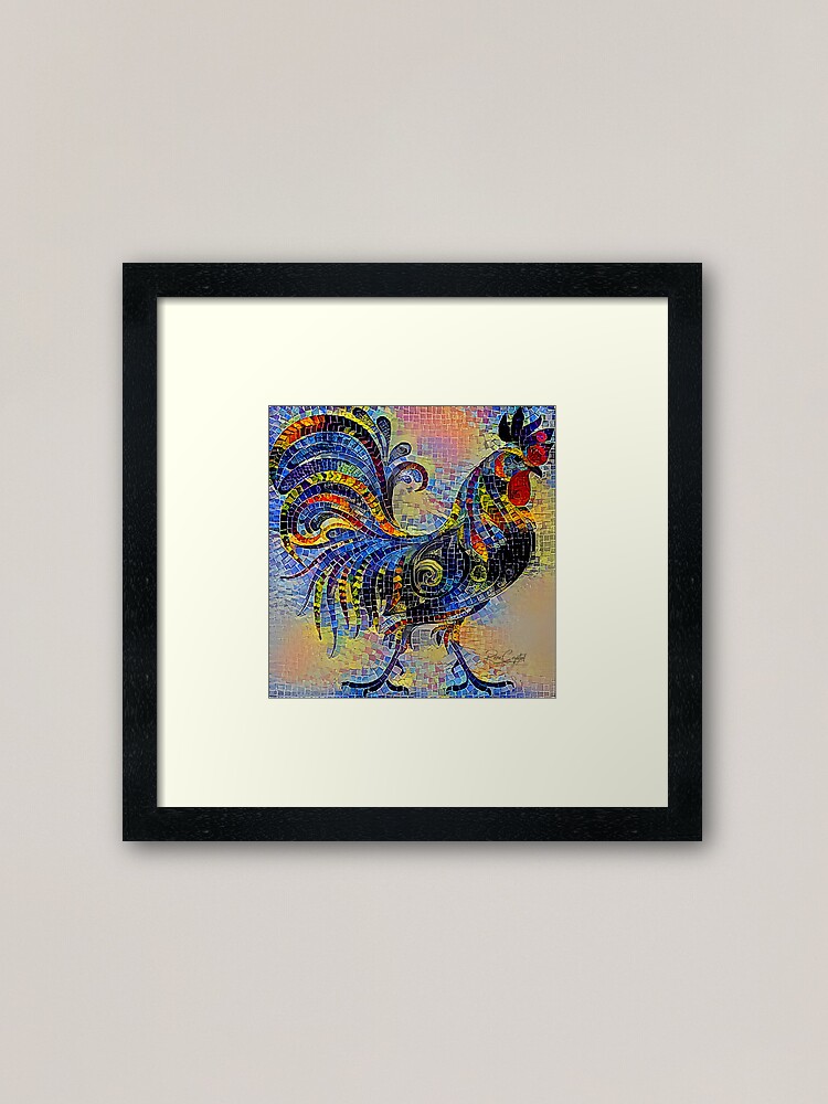 Alternate view of Don't Mess With Rooster Man! Framed Art Print