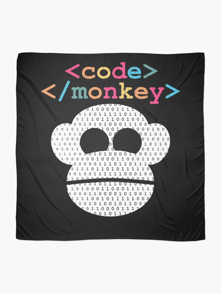 Thumbnail 2 of 3, Scarf, Code Monkey Developer Data designed and sold by d247.