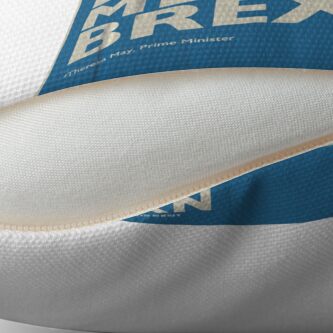 Thumbnail 2 of 3, Throw Pillow, Brexit Pillow designed and sold by NYET! - a Brexit UK Border Farce.