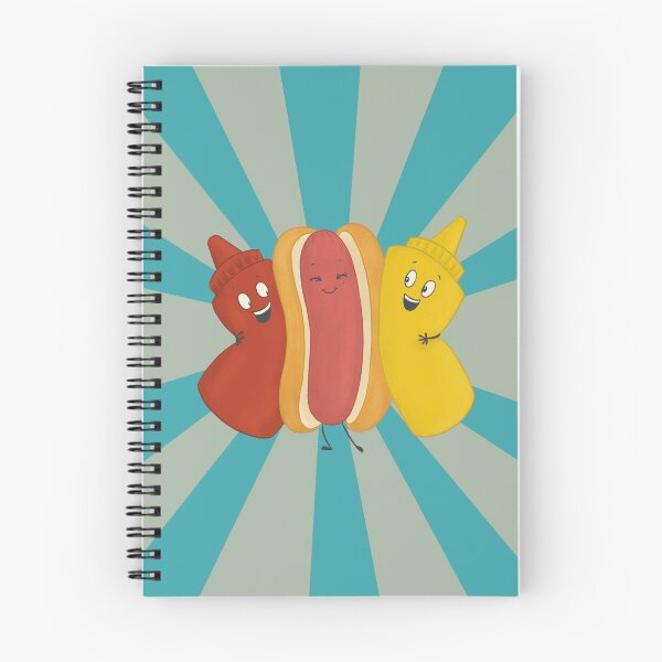 Item preview, Retro Hot Dog, Ketchup and Mustard BFFS designed and sold by carabara.